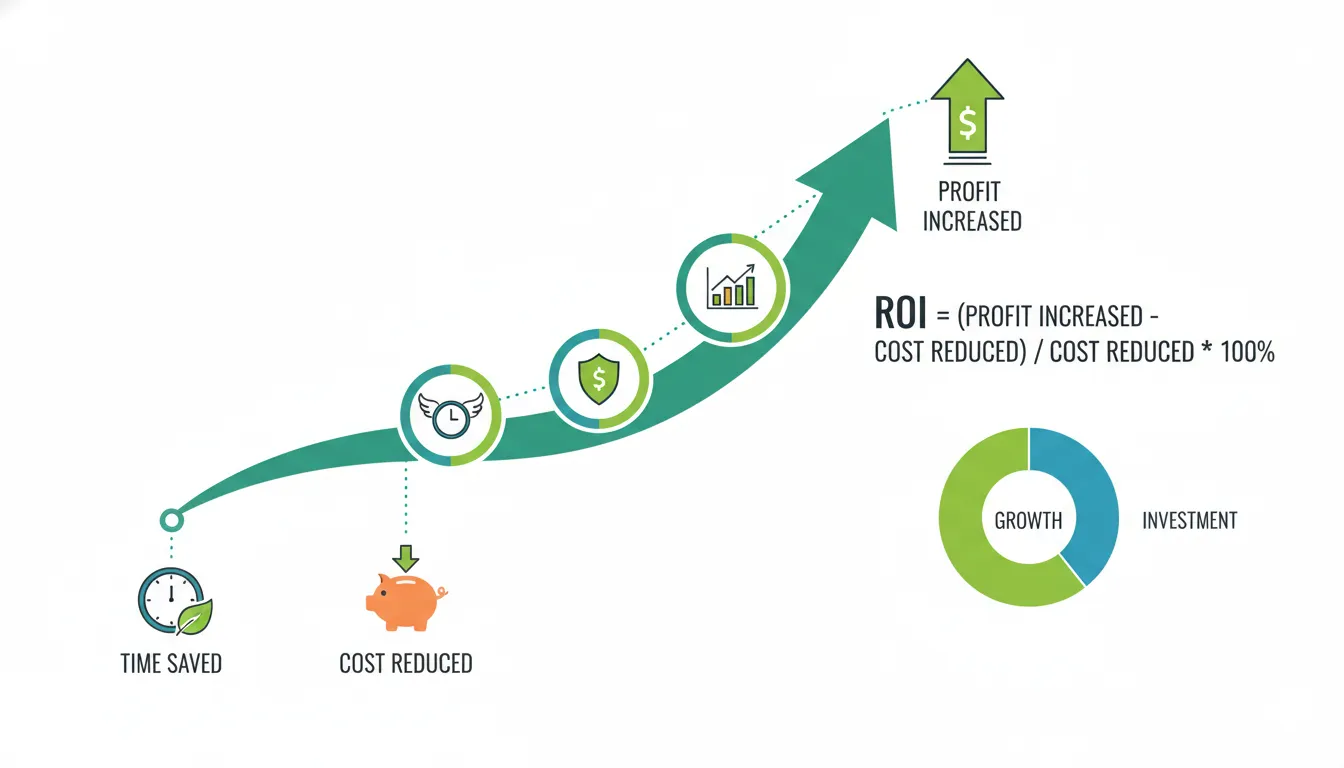 ROI analysis showing cost savings and revenue growth from car rental software automation